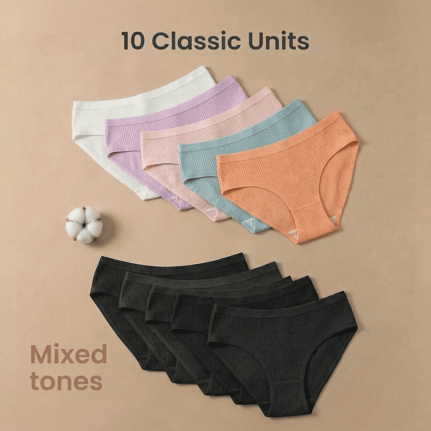10-Pack Cotton Comfort Panties