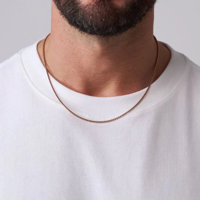 Corrente Caixa Arredondada 2.0mm (Rose Gold)